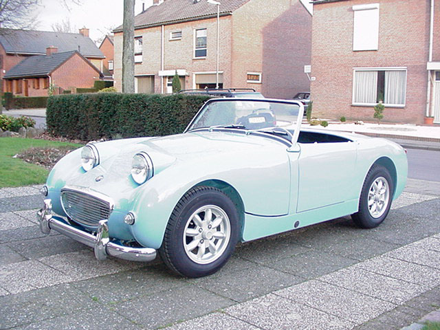 S Bustin's beautifully restored Frogeye Sprite from Holland